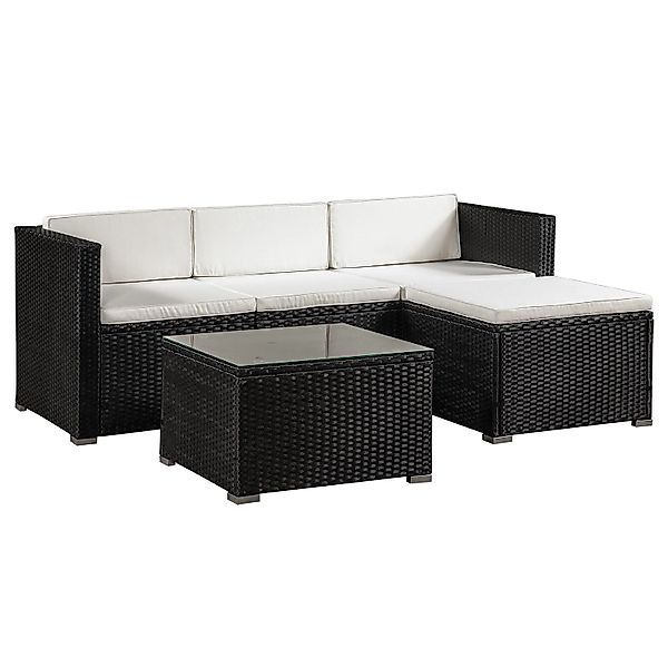 Juskys Gartenlounge-Set Punta Cana, (Set, Sitzgruppe), Polyrattan Sitzgarni günstig online kaufen