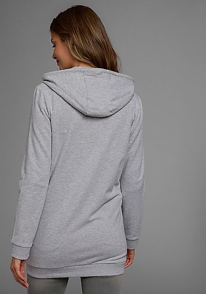 Flashlights Sweatjacke in langer Form mit Zipper günstig online kaufen