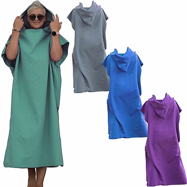 HEKERS Badeponcho Surfponcho aus Mikrofaser Badeponcho günstig online kaufen
