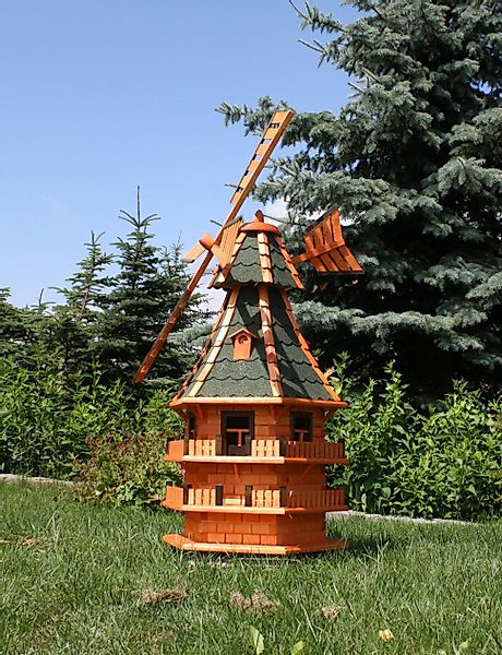 Holzdekoladen Deko-Windrad XXL Holzwindmühle 1,50 m günstig online kaufen