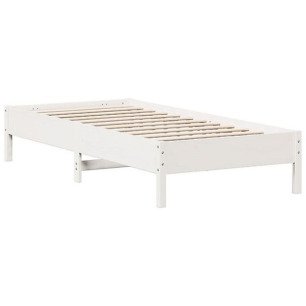 vidaXL Bettgestell, Massivholzbett Weiß 90x200 cm günstig online kaufen