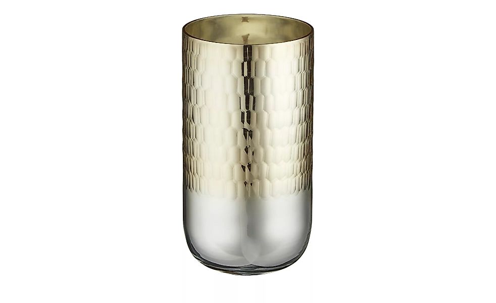 Kerze im Glas - silber - Glas , Wachs - 19 cm - Sconto günstig online kaufen