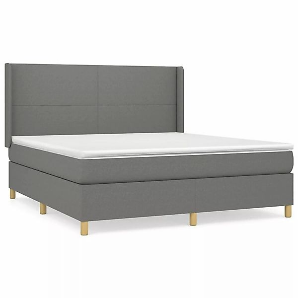 vidaXL Boxspringbett mit Matratze Dunkelgrau 180x200 cm Stoff1388885 günstig online kaufen
