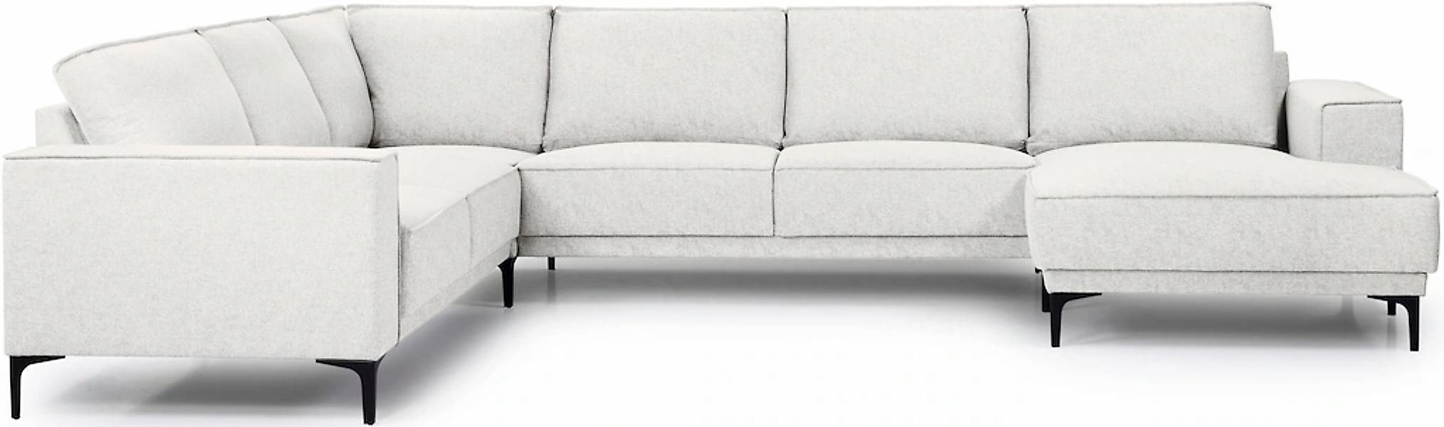 Places of Style Wohnlandschaft "XXL Sofa Oland, Struktur, Flachgewebe, Luxu günstig online kaufen