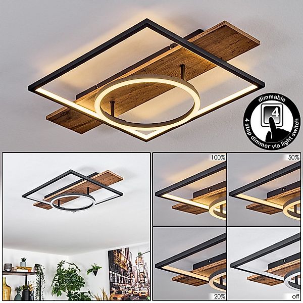hofstein Deckenleuchte Deckenlampe aus Metall/MDF/Kunststoff in günstig online kaufen