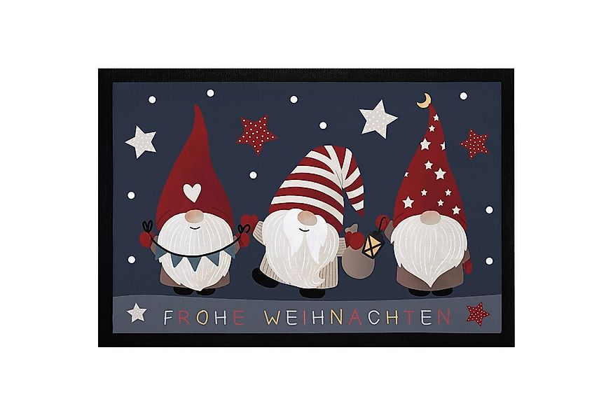 MoonWorks Fußmatte Fußmatte Frohe Weihnachten Wichtel Sterne Wintermotiv Gn günstig online kaufen