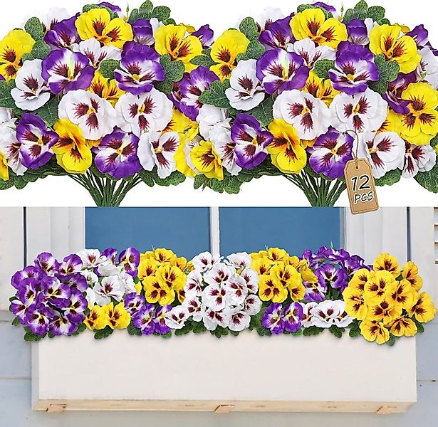 Kunstblumenstrauß 4 Bündel Künstliche Blumen Geranie Blumen Dekoration Faux günstig online kaufen