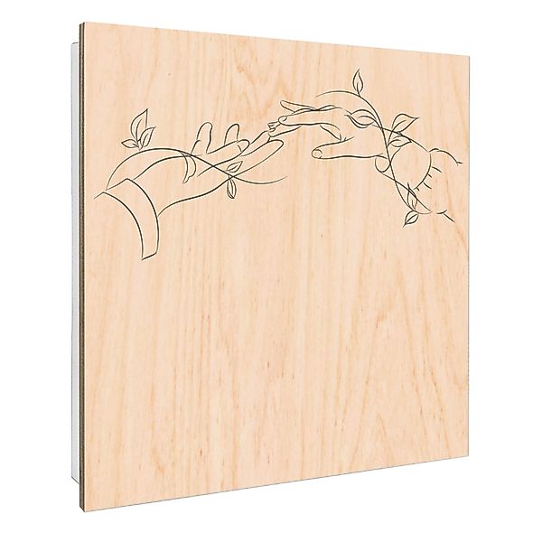 Banjado Großer Schlüsselbox Holz 30x30cm Weiß Scharnier Rechts 50 Haken Sch günstig online kaufen