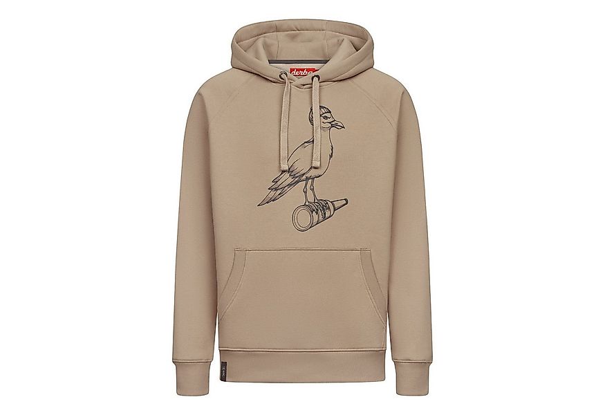 Derbe Hoodie Sturmmöwe Mono mit Tunneltasche und Möwenprint günstig online kaufen