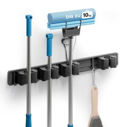 Björn&Schiller Gerätehalter Wandhalterung Aluminium 4 Besenhalter 5 Haken b günstig online kaufen