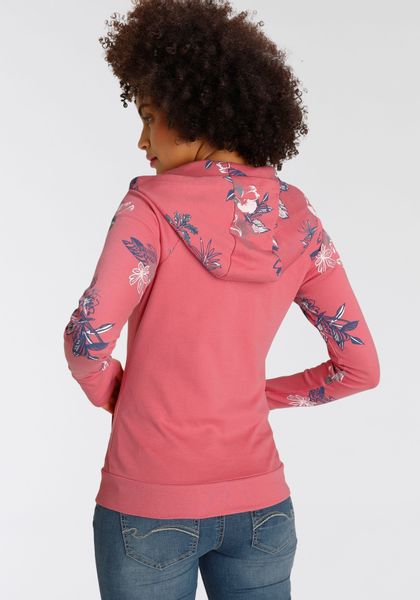 KangaROOS Kapuzensweatjacke mit blumigem Druck im Hawaii-Look günstig online kaufen