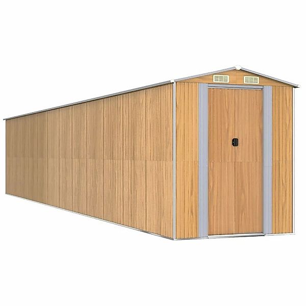 vidaXL Geräteschuppen Hellbraun 192x1021x223 cm Verzinkter Stahl 1370956 günstig online kaufen