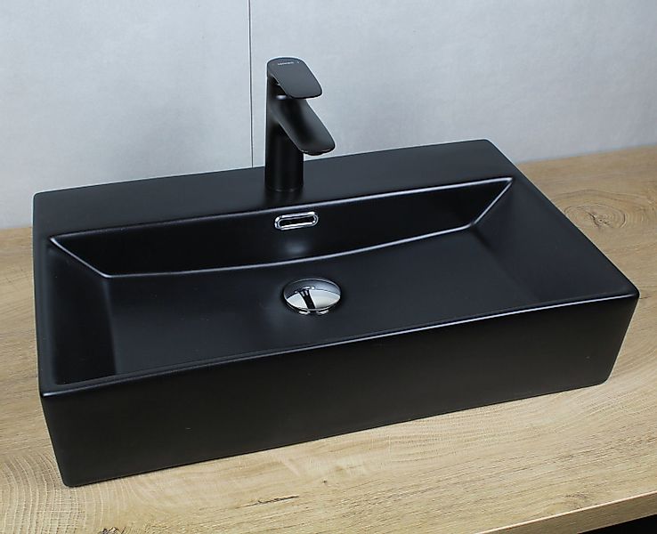 HAGO Aufsatzwaschbecken Keramik Waschbecken eckig 600x365x130 günstig online kaufen