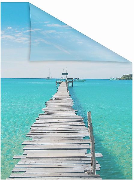 LICHTBLICK ORIGINAL Fensterfolie "El Mar" 1 Stk. blickdicht strukturiert Kl günstig online kaufen