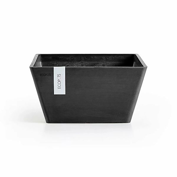 Ecopots Pflanzschale Berlin Quadratisch Dunkelgrau 41 cm x 18 cm günstig online kaufen