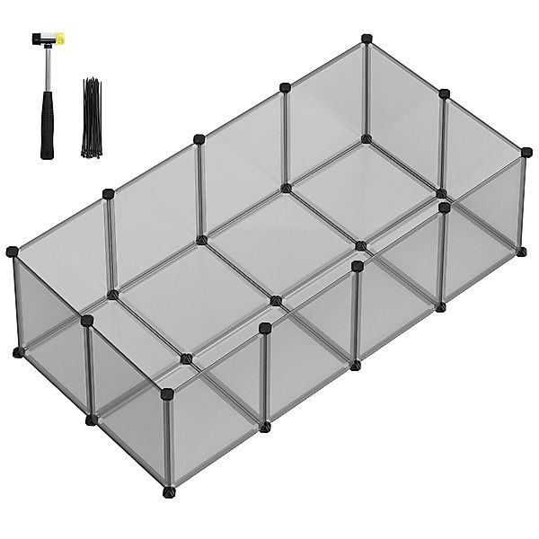 SONGMICS Kleintierkäfig, L-XXL, Freigehege, mit Bodenplatten, günstig online kaufen