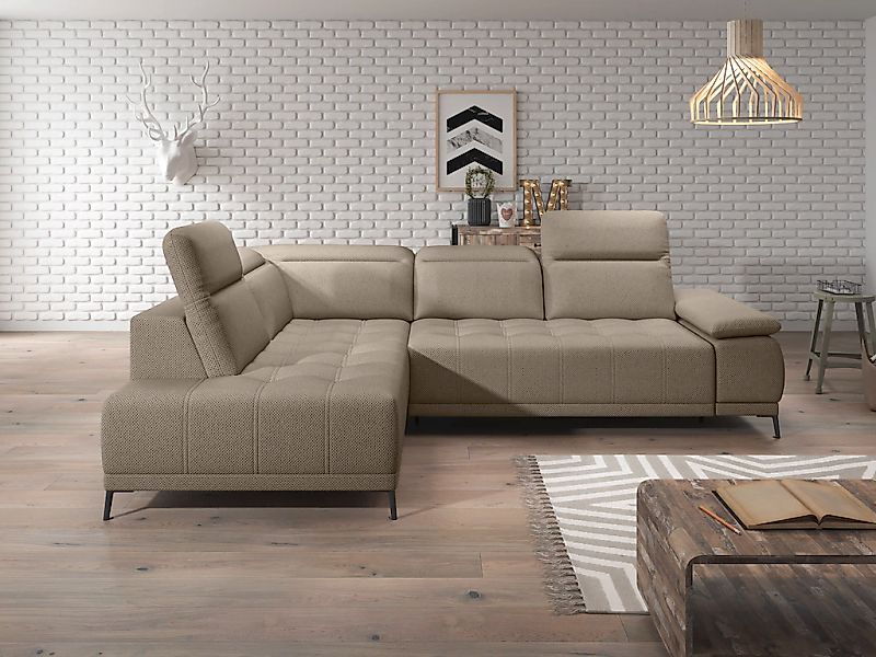 WERK2 Ecksofa "Focus-L, elektrisch erweiterbare Sitztiefe um ca. 30 cm, L-F günstig online kaufen