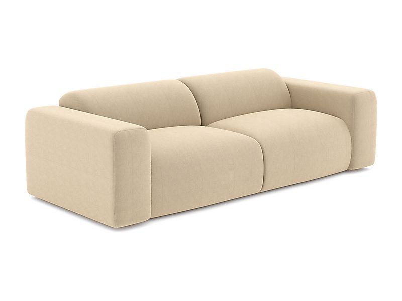 Sofa 3-Sitzer - Feincord - Beige - POGNI von Maison Céphy günstig online kaufen