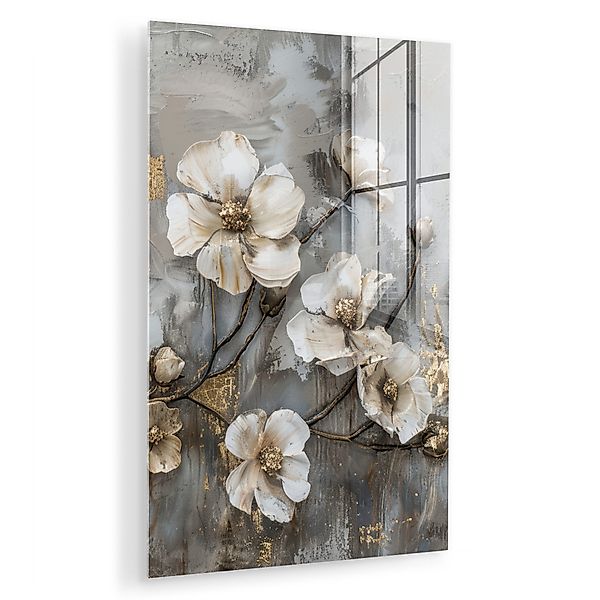 MuchoWow Acrylglasbild Blumen - Weiß - günstig online kaufen