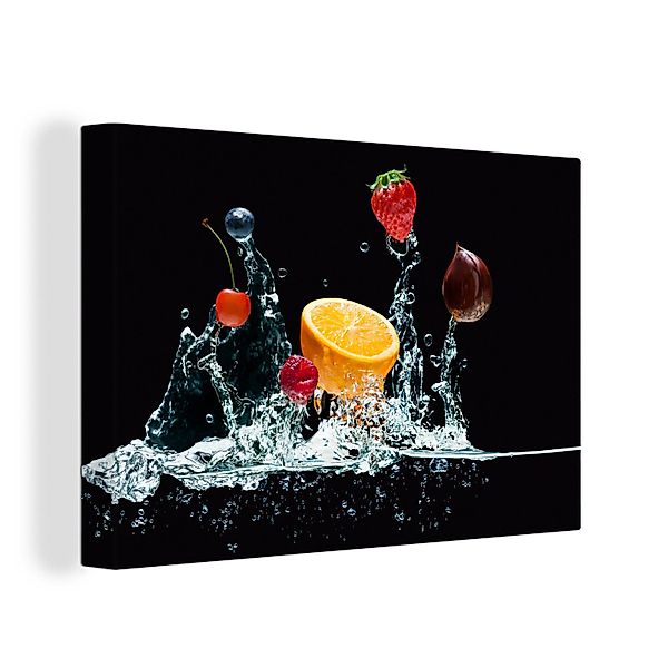 OneMillionCanvasses® Leinwandbild Wasser - Obst - günstig online kaufen