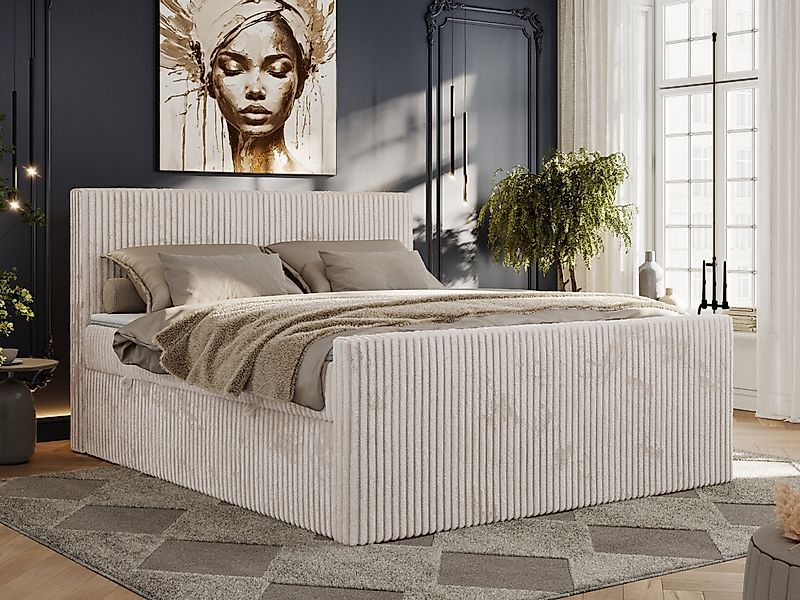 MKS MÖBEL Boxspringbett TILIANO DUO (Packung, Set, Topper T25, Cord Bett, T günstig online kaufen