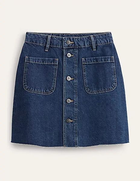 Jeans-Minirock mit Knopfleiste Damen Boden, Indigoblau günstig online kaufen