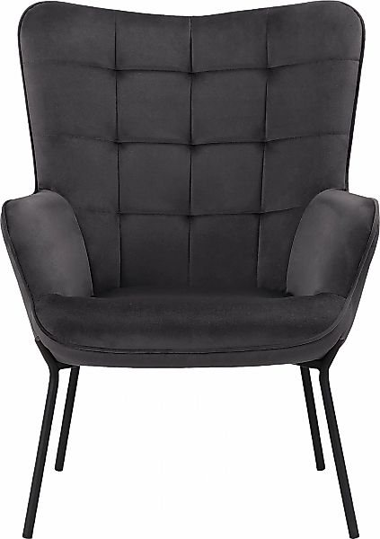 Home affaire Loungesessel "Luukas, Ohrensessel mit Metallbeinen," 1 Stk. tl günstig online kaufen