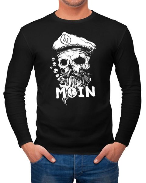 Neverless Longsleeve Herren Longsleeve Moin Kapitän günstig online kaufen