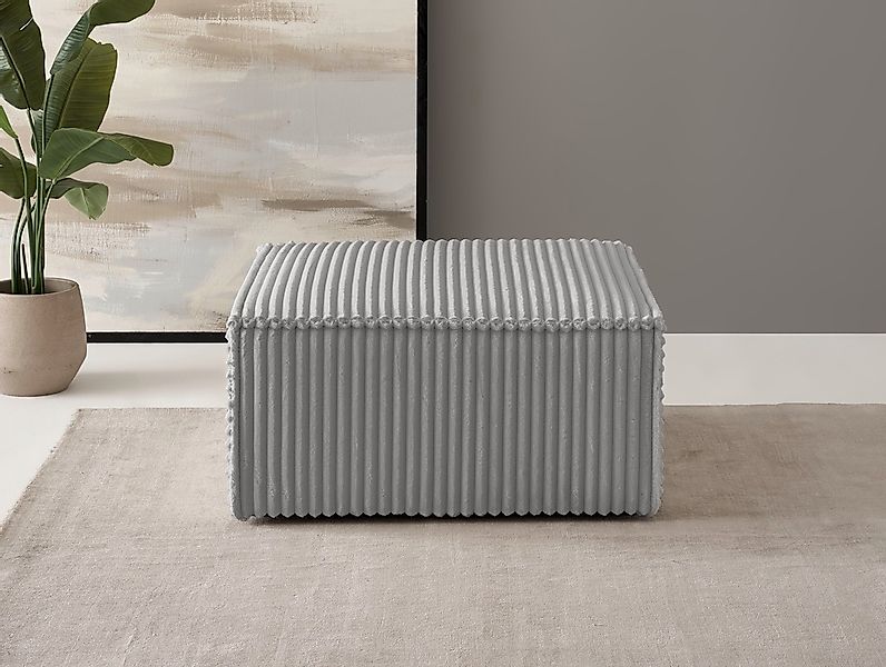 andas Hocker "FINNLEY, Polsterhocker in Bouclé, Struktur fein u. Mega Cord günstig online kaufen