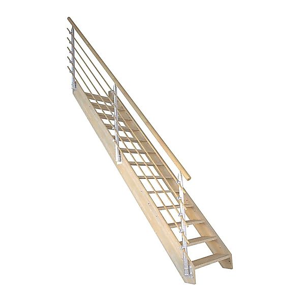 StarWood Treppe Korfu Fichte Gerade Design-Geländer-Holzstäbe günstig online kaufen
