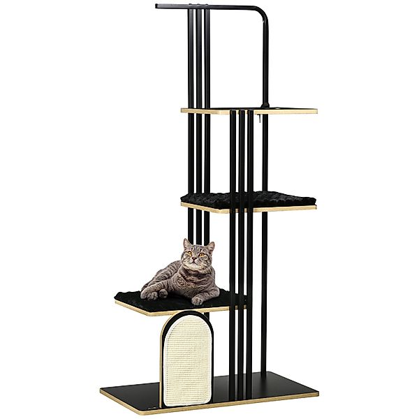 PawHut Katzenbaum 170cm  Großer Kratzbaum mit Kissen, Kratzbrett, 3 Plattfo günstig online kaufen