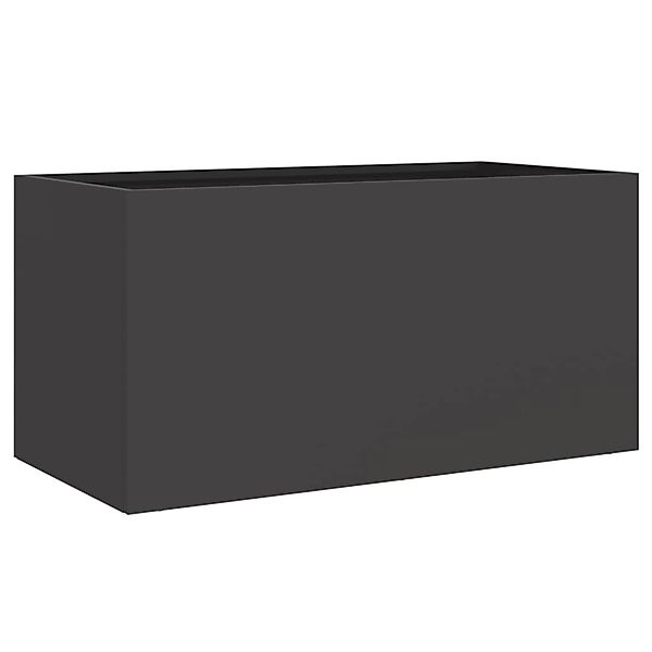 vidaXL Pflanzkübel Schwarz 62x30x29 cm Stahl 841589 günstig online kaufen
