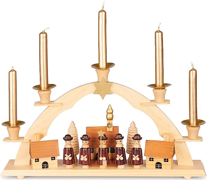 BRUBAKER Lichterbogen Schwibbogen für Kerzen - Sternsinger - traditioneller günstig online kaufen
