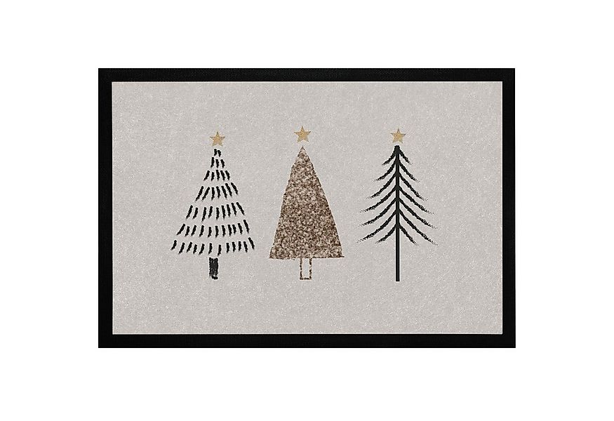MoonWorks Fußmatte Fußmatte Winter Bäume Skandi Style Frohe Weihnachten rut günstig online kaufen