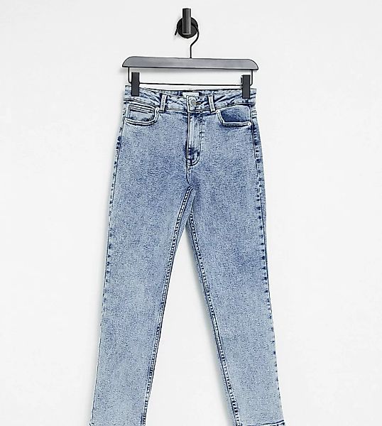 Only – Erica – Jeans mit engem Schnitt in verwaschenem Grellblau günstig online kaufen