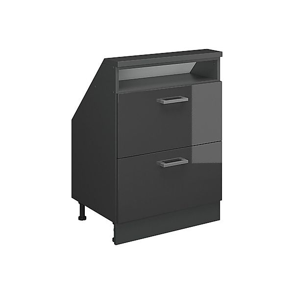 Vicco Unterschrank R-Line, Anthrazit Hochglanz/Anthrazit, 60 günstig online kaufen