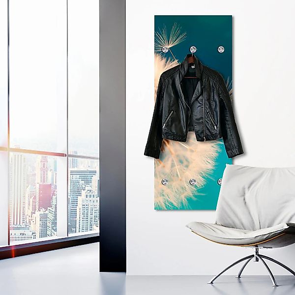 queence Garderobenleiste "Pusteblume in groß" mit 6 Haken, 50 x 120 cm günstig online kaufen