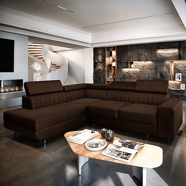 Masseno Ecksofa NOLA mit Schlaffunktion L-Form, günstig online kaufen