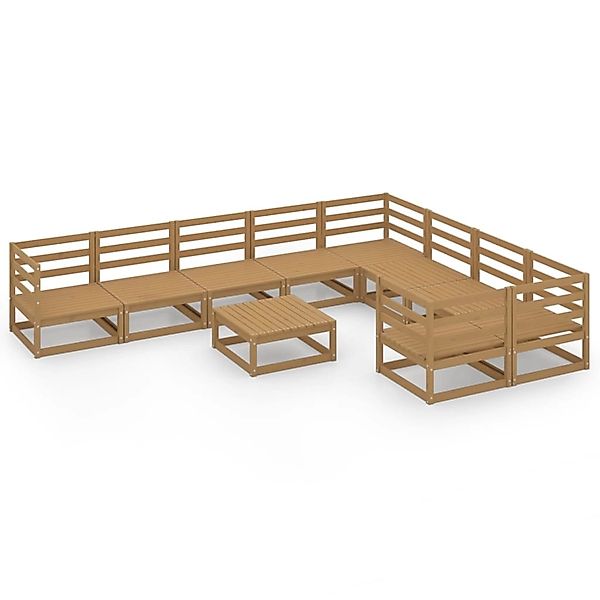 vidaXL 10-tlg Garten-Lounge-Set Massivholz Kiefer Modell 27 günstig online kaufen