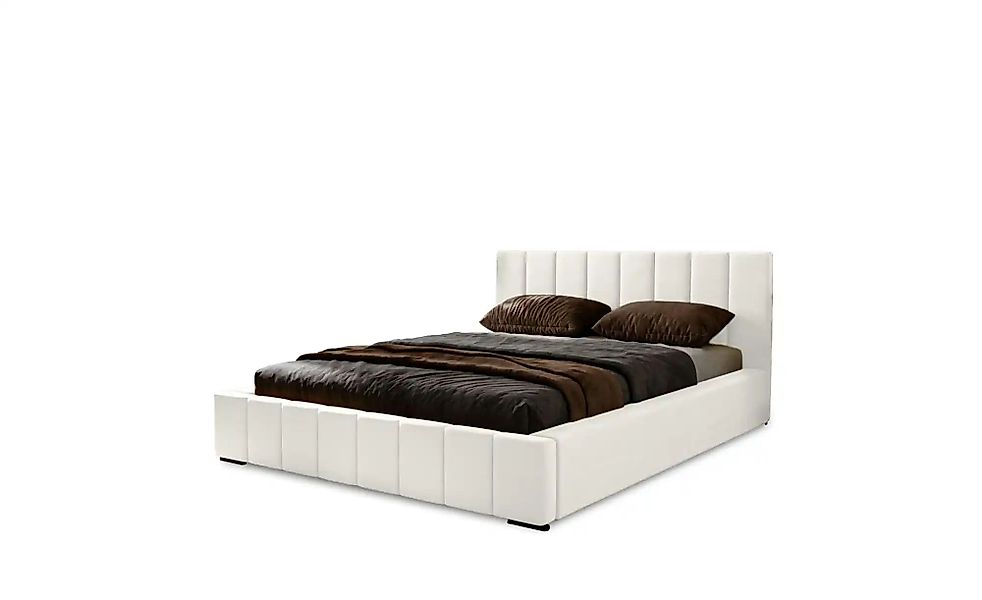Polsterbett mit Stauraum  Nelia ¦ weiß ¦ Maße (cm): B: 155 H: 100 Betten > günstig online kaufen