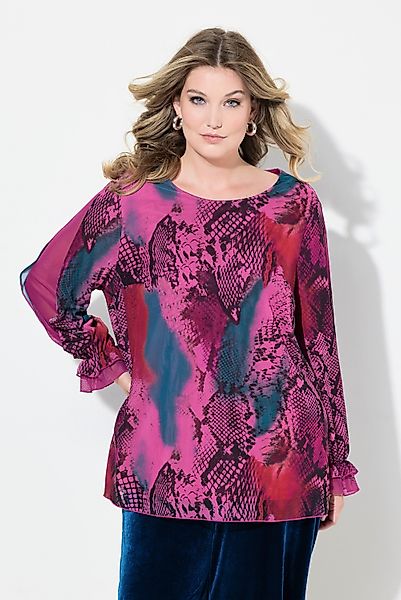 MIAMODA Druckbluse Bluse Mesh mit Alloverdruck günstig online kaufen