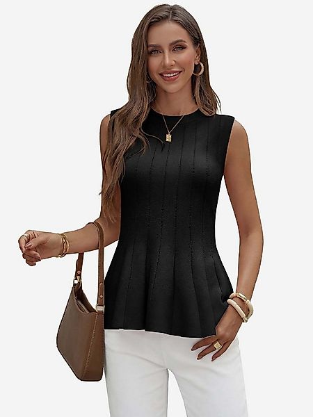 Imily Bela Ripptanktop Damen ärmellos Stricken mit Rippenmuster und gerafft günstig online kaufen