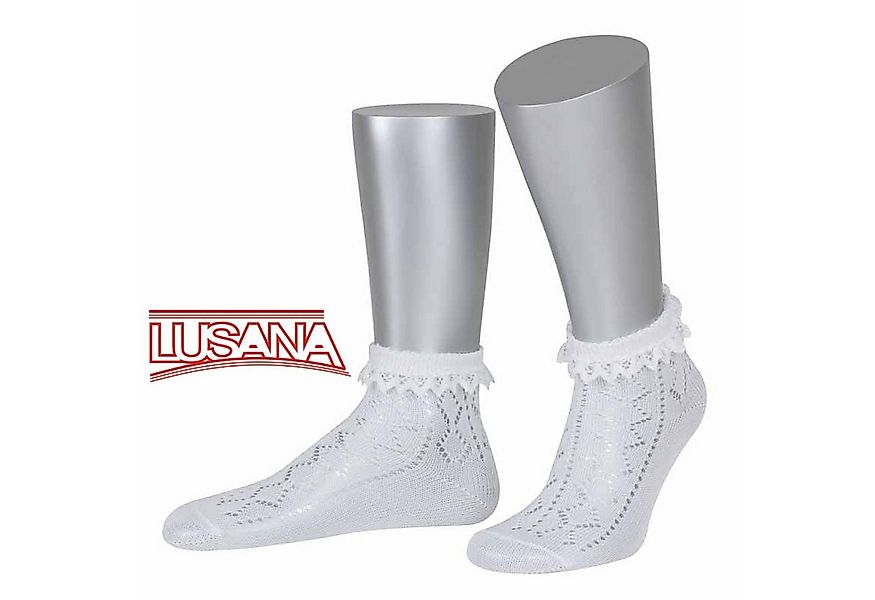 Lusana Trachtensocken Ajoursöckchen mit Spitze günstig online kaufen