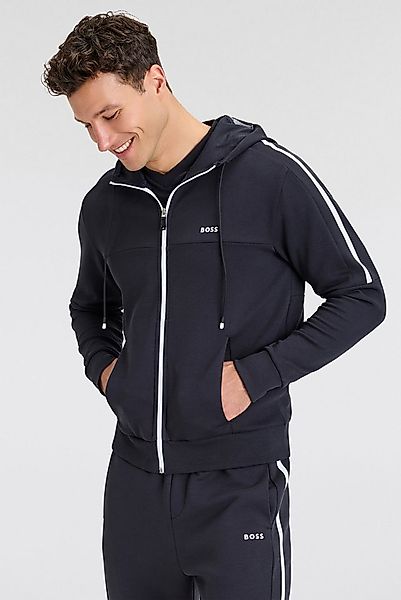 BOSS GREEN Kapuzensweatjacke Saggynos mit Kontraststreifen günstig online kaufen