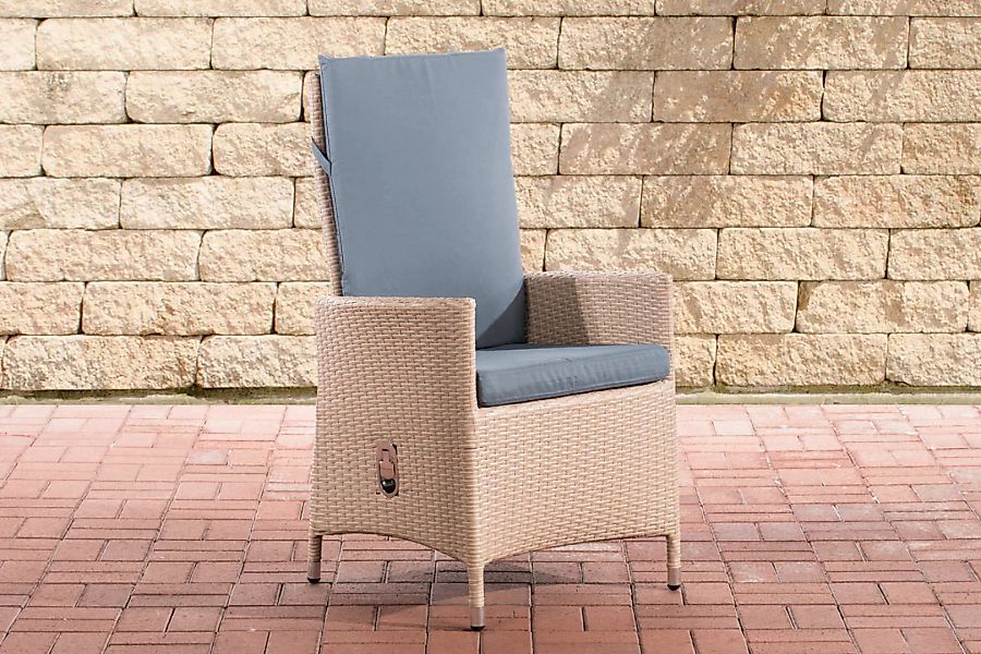 Polyrattan Stuhl Sevilla-sand-Eisengrau günstig online kaufen