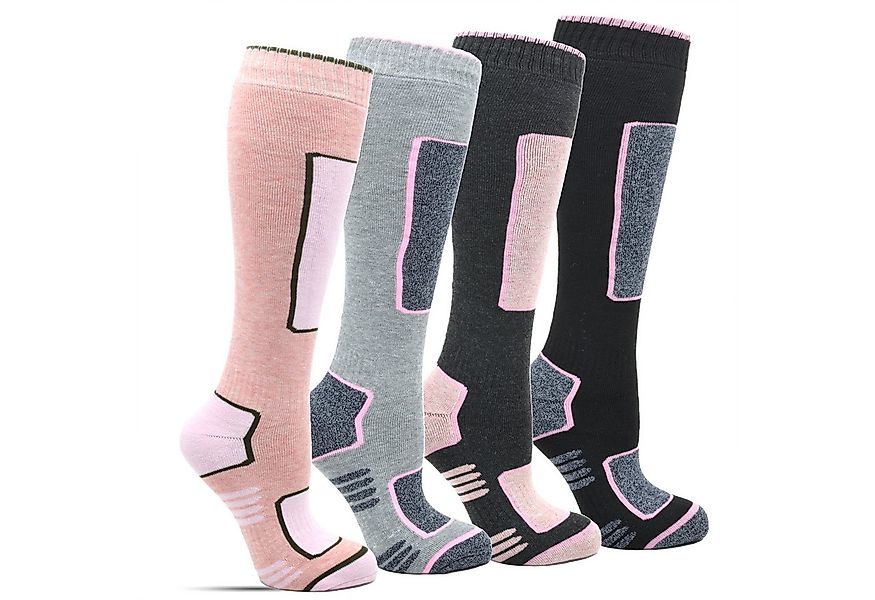 Frostfighter Skistrümpfe Damen Skisocken Thermo Kniestrümpfe (4-Paar) Vollf günstig online kaufen