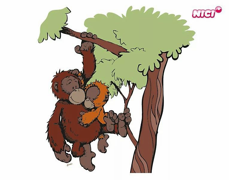 Wandtattoo NICI - Orang Utan - Mama und Babyaffe günstig online kaufen