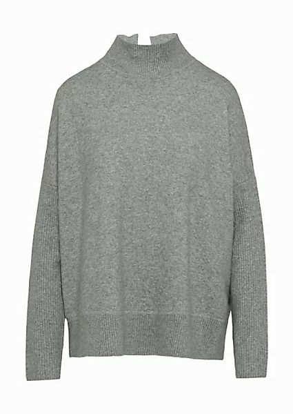 comma casual identity Langarmshirt Strickpullover mit Stehkragen und Rippde günstig online kaufen