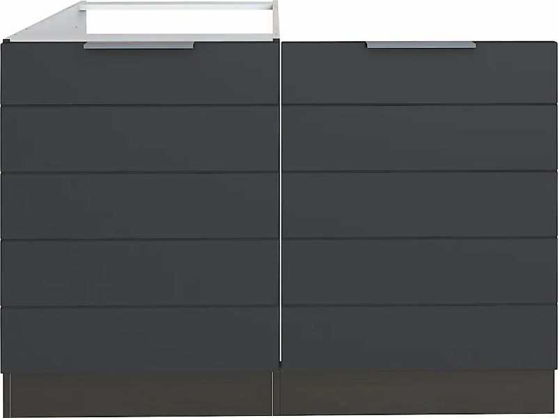 KOCHSTATION Spülenschrank "KS-Luhe", 120 cm breit, hochwertige MDF-Fronten günstig online kaufen
