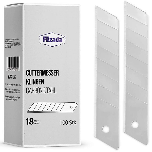 Filzada Cuttermesser 100x Cuttermesser Klingen 18mm günstig online kaufen